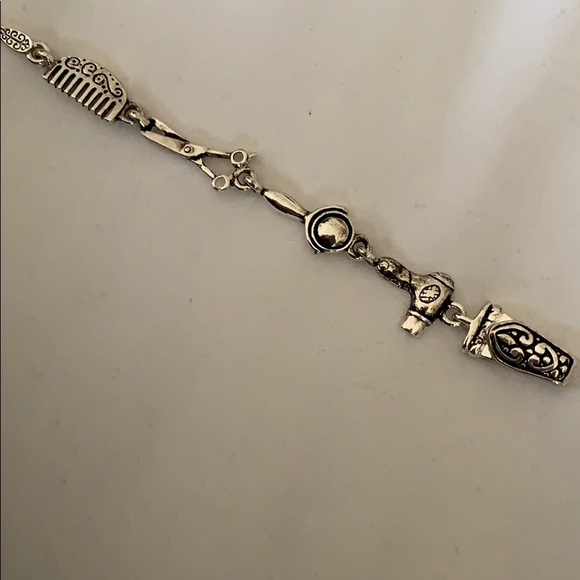 Sterling Silver hairstylist charm bracelet - Picture 2 of 4